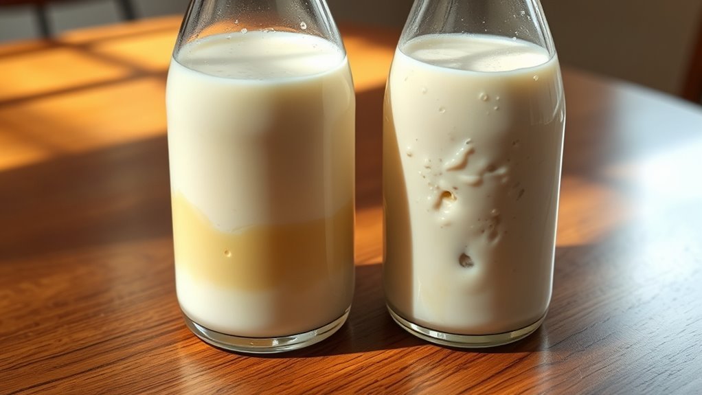 sour milk versus spoiled