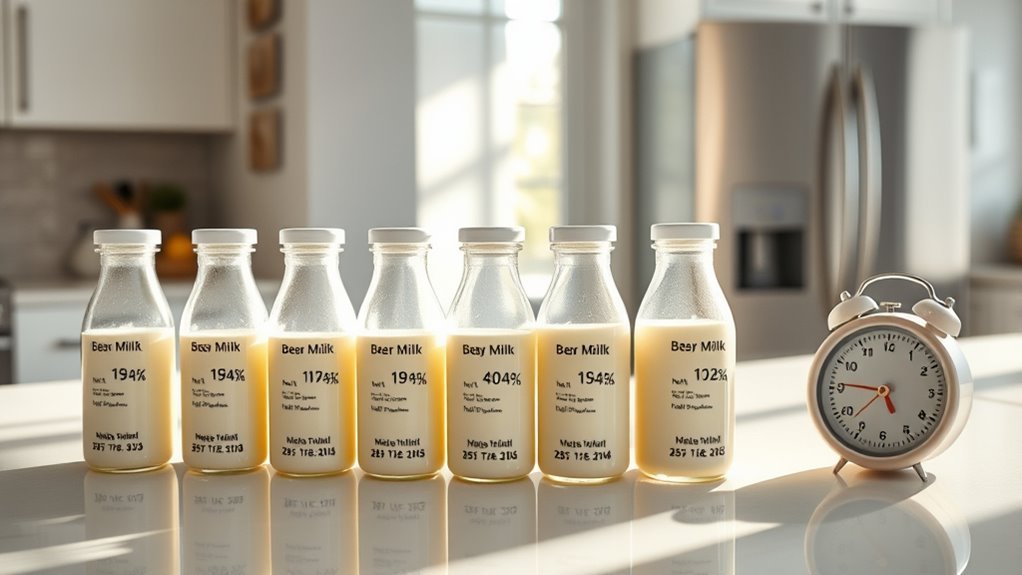 store milk at consistent temperature