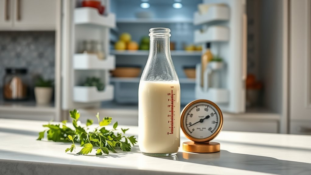 store milk in cold sealed containers