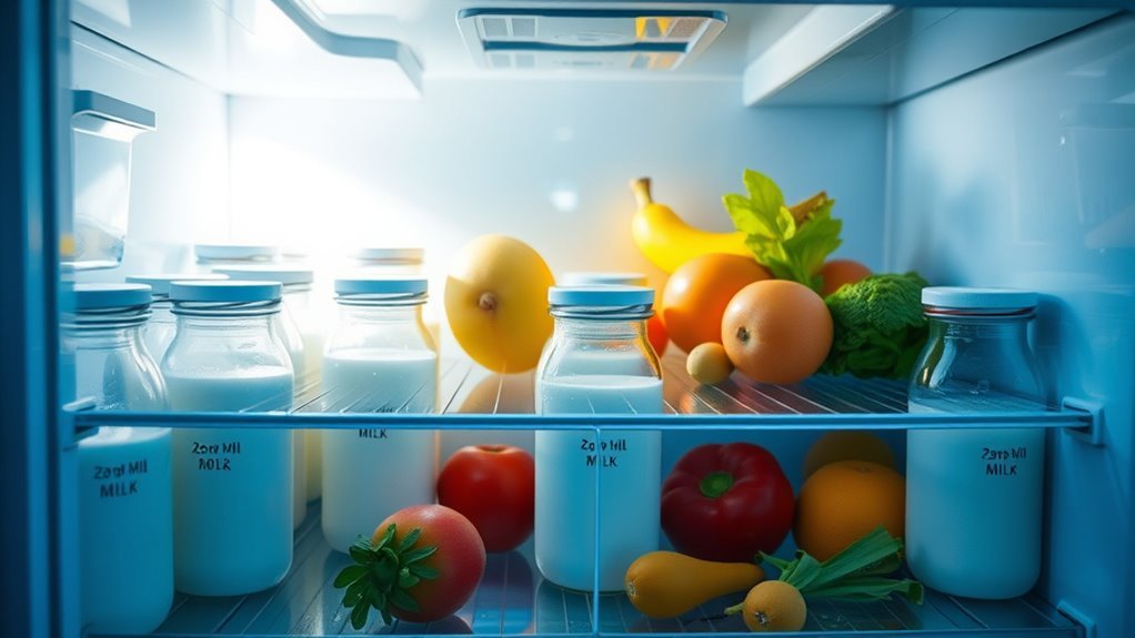 store milk in cold stable area