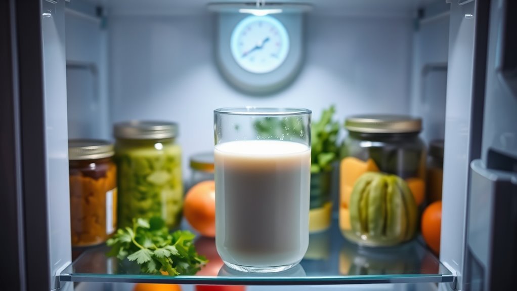 store milk on cold shelf