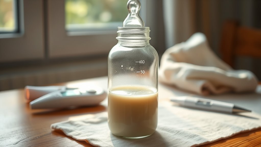 use heated milk promptly