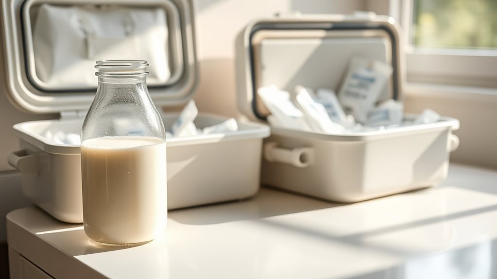 use sterile food safe containers