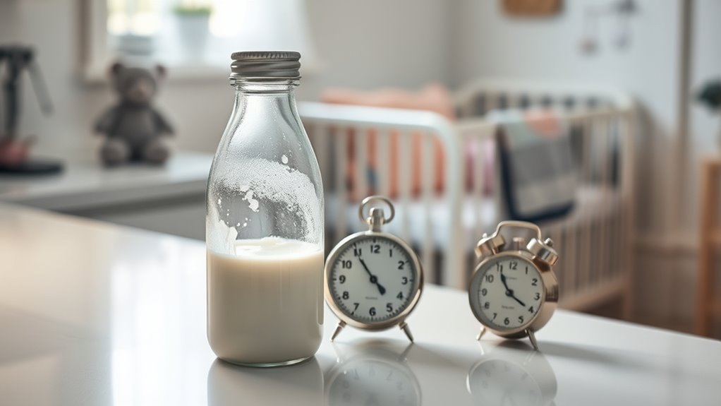 use warmed milk promptly