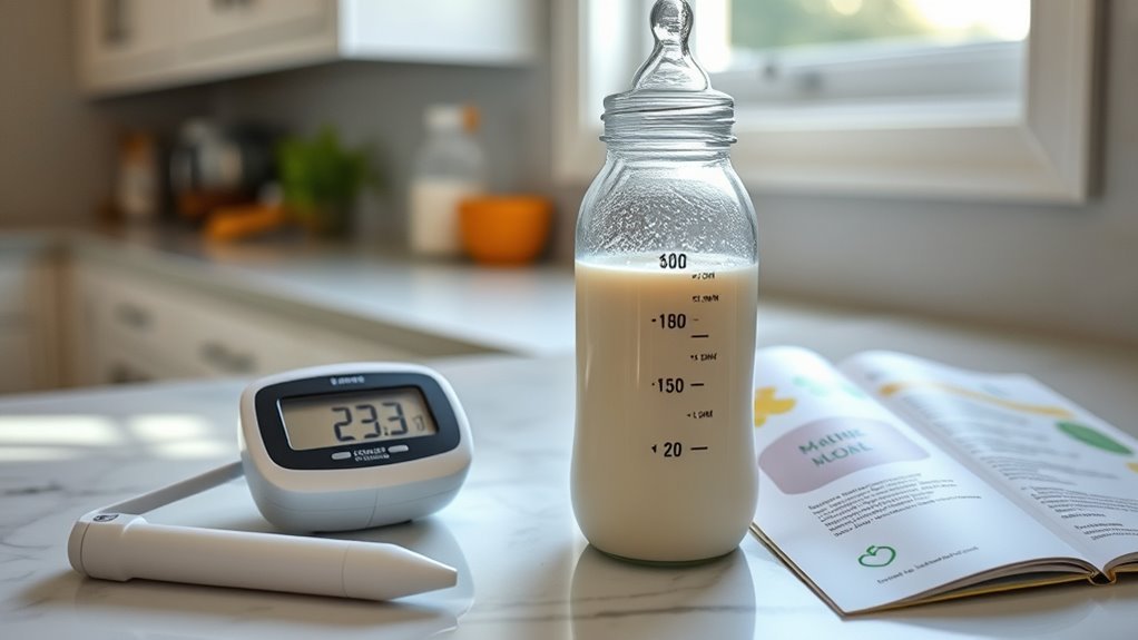 use warmed milk promptly