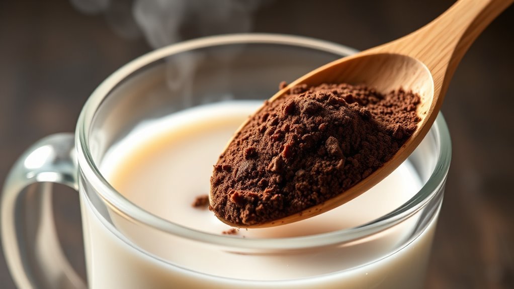 warm milk gradually stirred