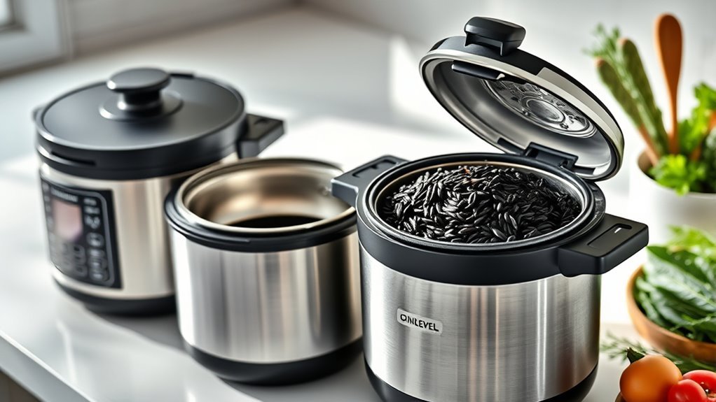 black rice cooker features