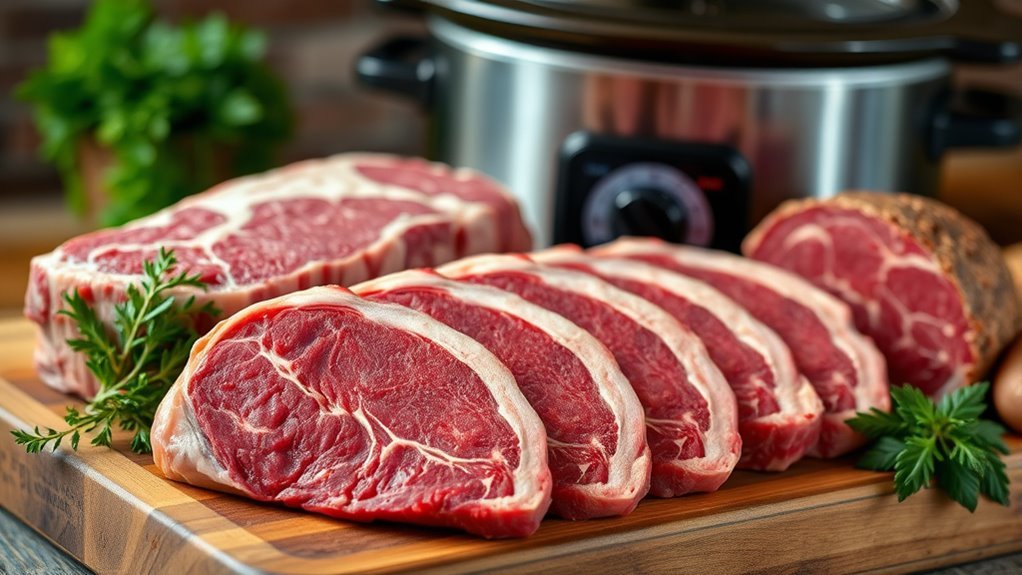 choose cuts with marbling