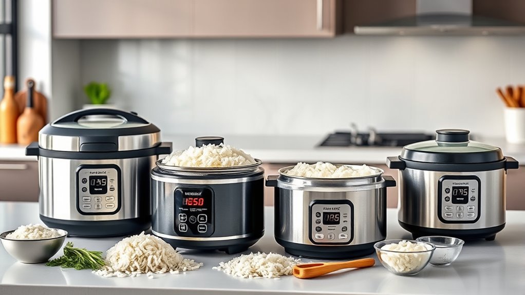 fluffy rice cooking features