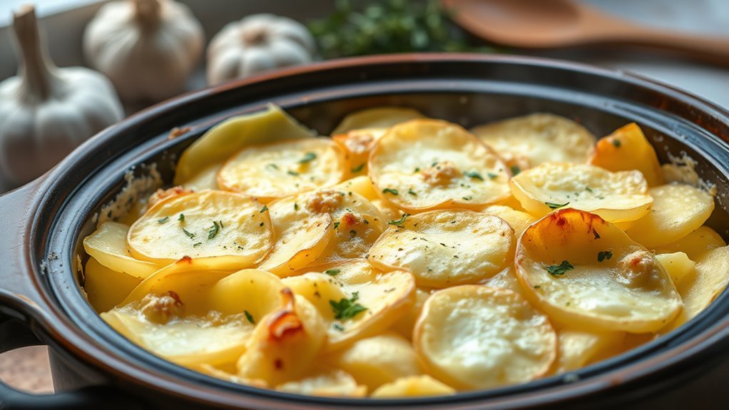 top slow cooker scalloped potatoes