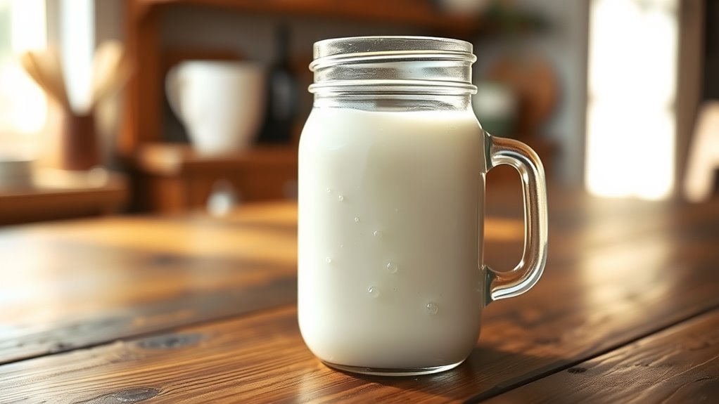 allow acid milk mixture to curdle