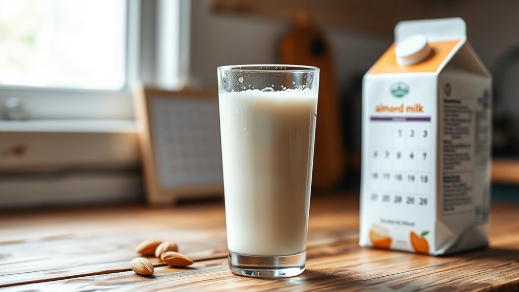 almond milk storage guidelines