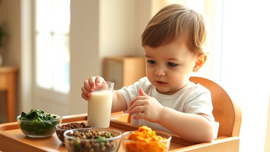 balance milk with iron rich foods