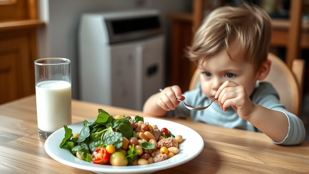 balance milk with iron rich foods
