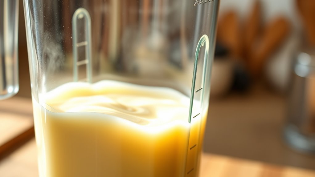 blend hot milk smoothly