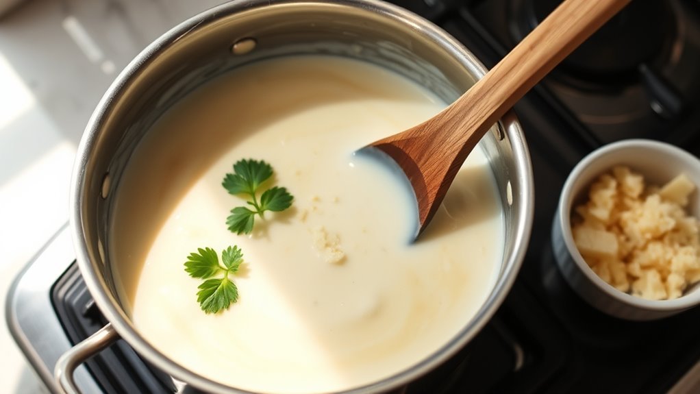 creamy garlic parmesan sauce