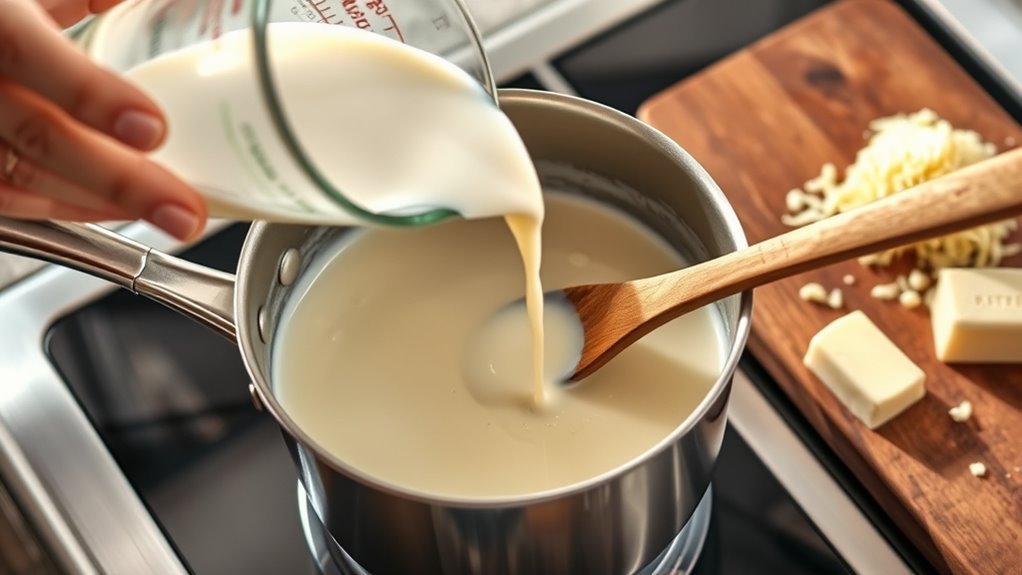 creamy milk based alfredo