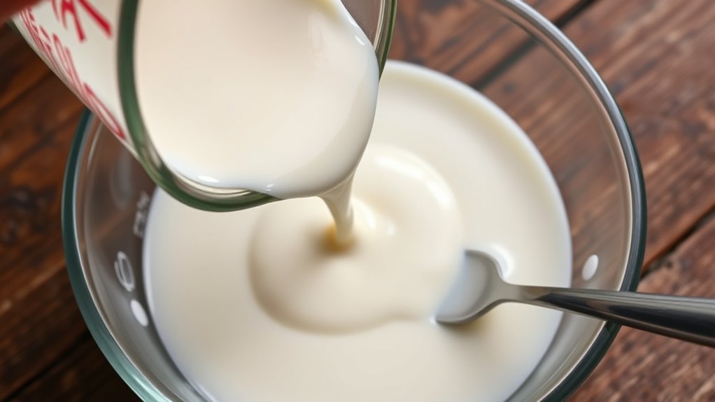 dilute cream with water