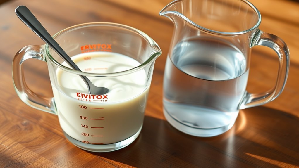 dilute evaporated milk appropriately