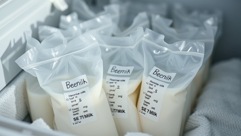 frozen milk storage duration