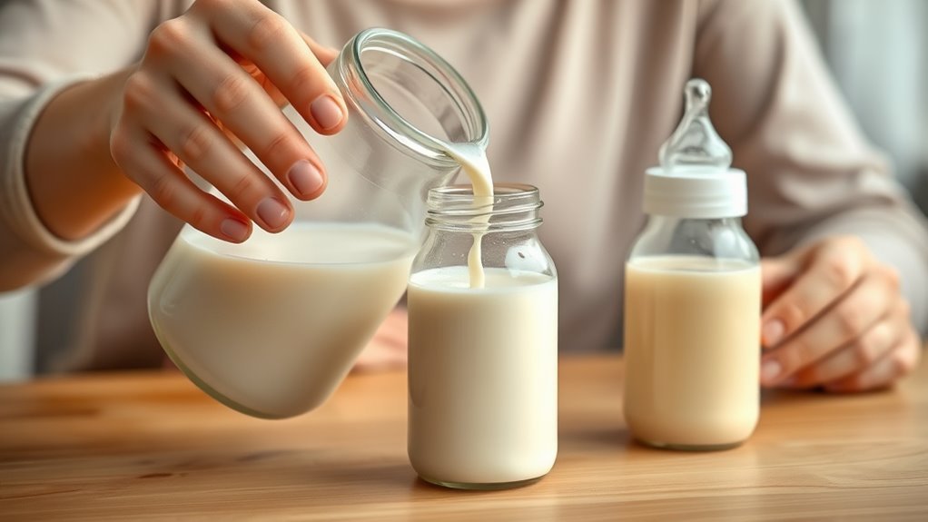 gradually introduce milk mixture