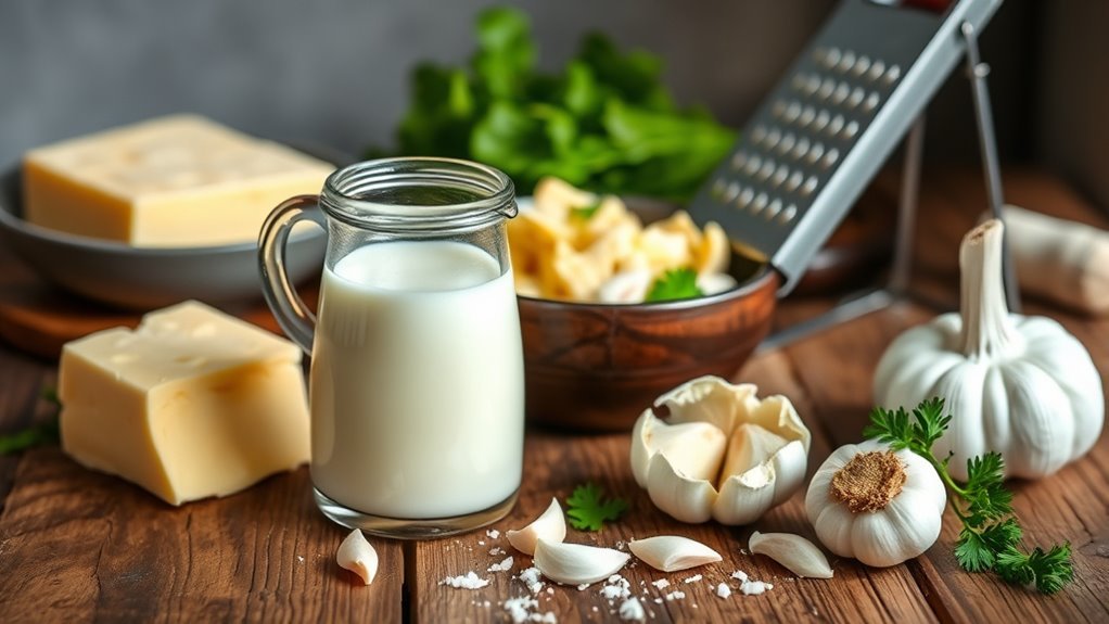 lighter alfredo with milk