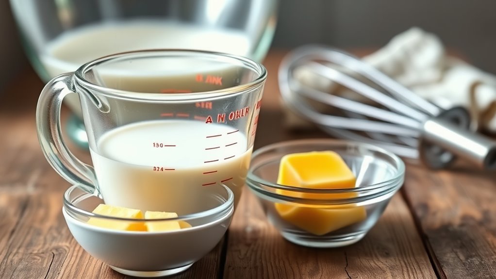 milk and butter mixture