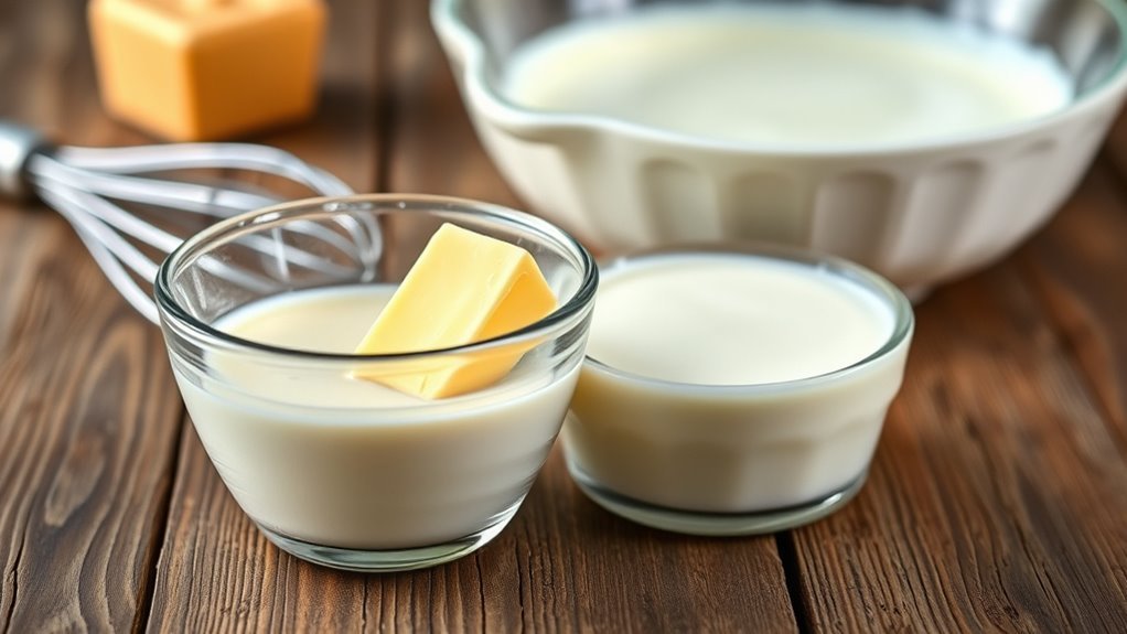 milk and butter mixture