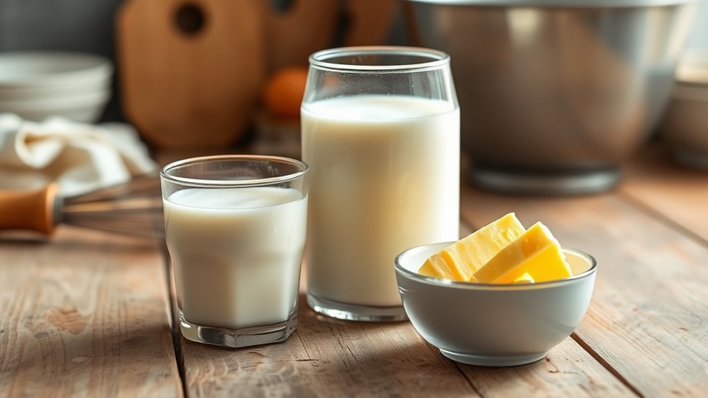 milk butter cream substitute limitations