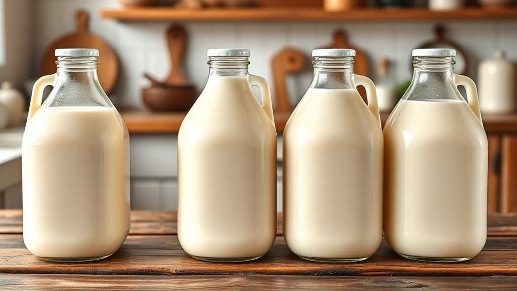 milk calorie content varies