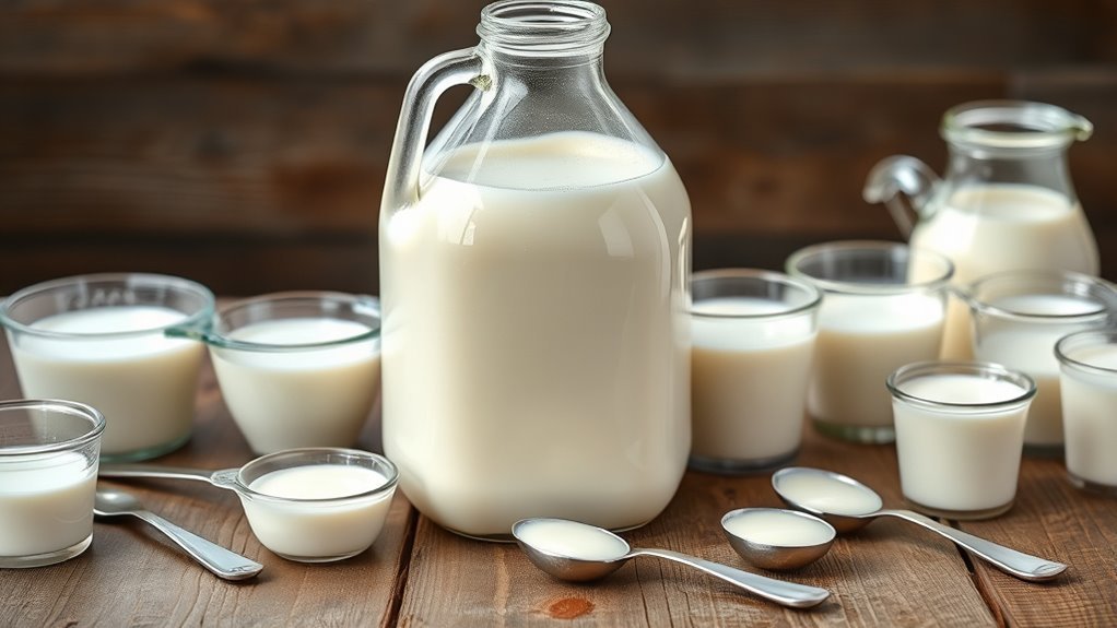 milk serving size impacts calories