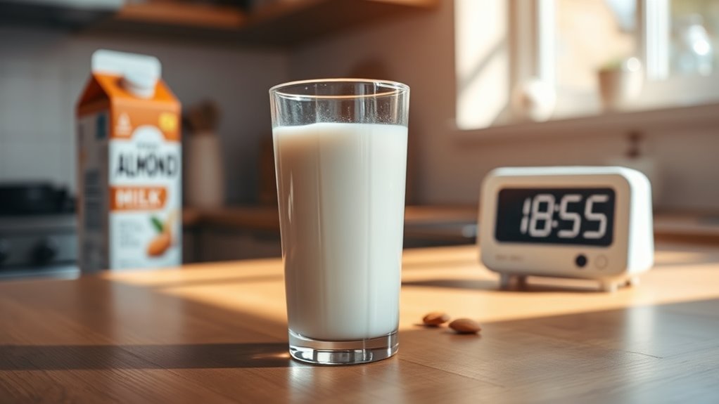 refrigerate opened almond milk