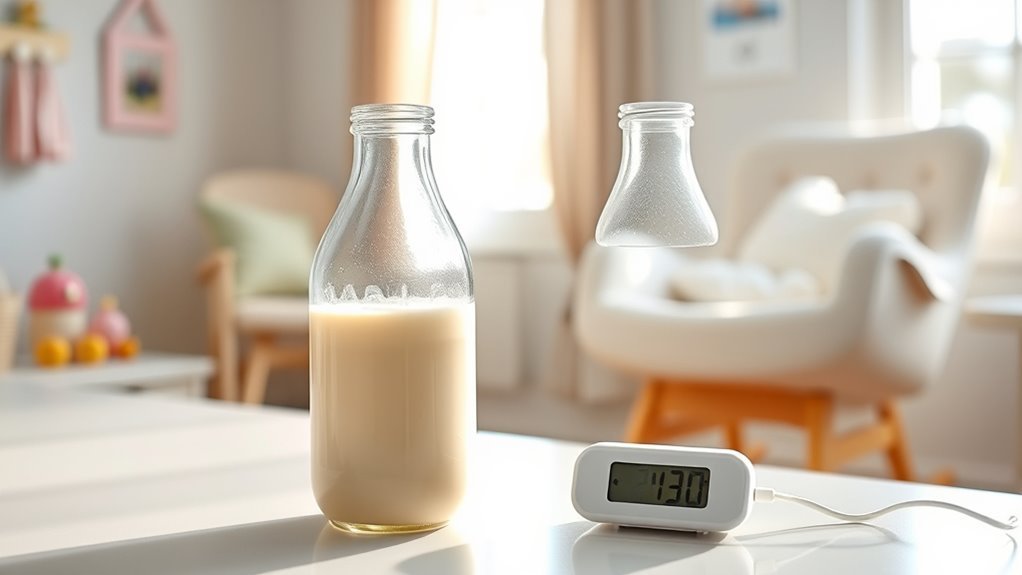 safe duration for warmed milk