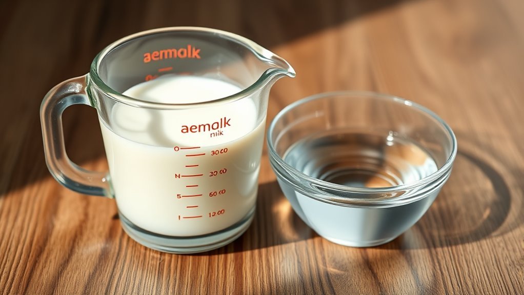 simmer milk until reduced
