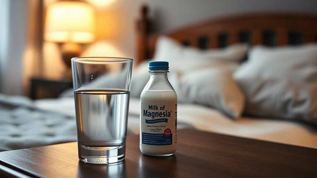 take milk of magnesia at bedtime