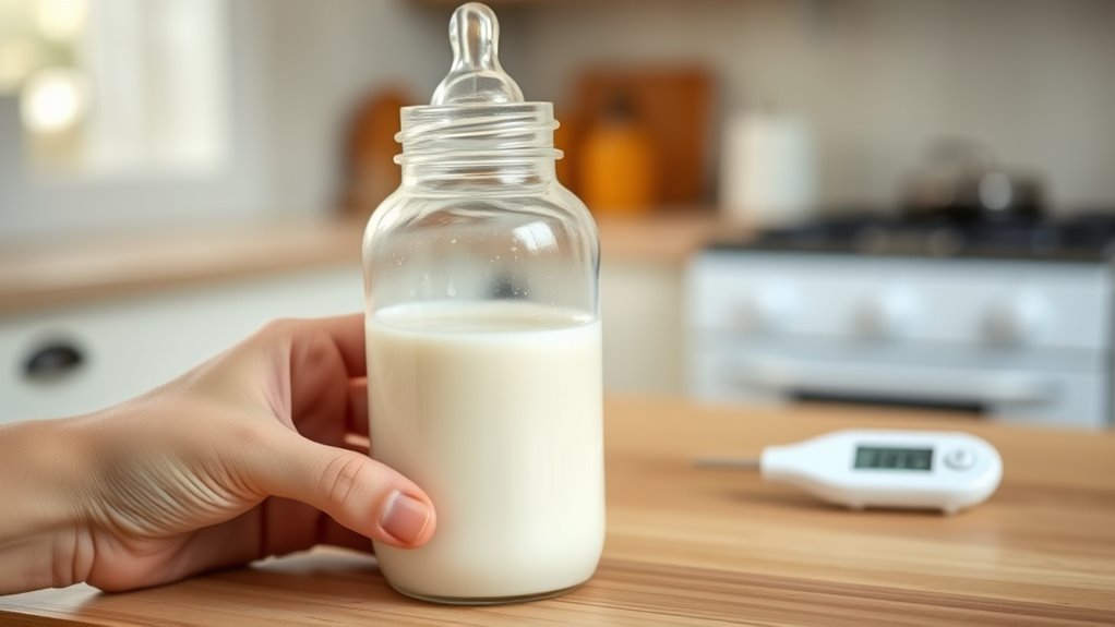 use warmed milk within two