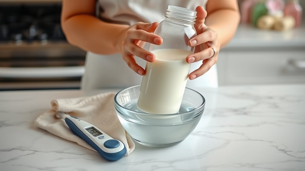 warm breast milk safely